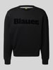 Blauer Usa Sweatshirt met labelprint, model 'Crosby' Zwart