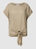 Christian Berg Woman Blouseshirt van katoen met knoopdetail Rietgroen