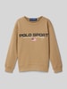 Polo Sport Sweatshirt mit Label-Print Hellbraun