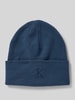 Calvin Klein Jeans Beanie met labelstitching Marineblauw