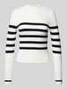 Noisy May Strickpullover aus Rippstrick Modell 'FIFI' Offwhite