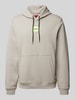 HUGO Hoodie met labelpatch, model 'Daratschi' Lichtgrijs