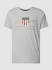 Gant T-Shirt mit Label-Print Modell 'Archiv Shield' Flanell meliert