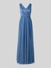 TROYDEN COLLECTION Avondjurk met glitter-mesh Bleu