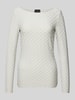 Emporio Armani Longsleeve mit U-Boot-Ausschnitt Hellgrau