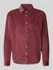 MCNEAL Regular Fit Freizeithemd mit Label-Stitching Metallic Rot