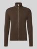 Lindbergh Strickjacke mit Reißverschluss Schoko