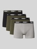 PUMA Boxershort met elastische logoband in een set van 4 stuks Olijfgroen