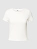 Vero Moda T-shirt met geschulpte zoom, model 'EMMA' Offwhite