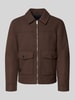 MCNEAL Regular Fit Jacke mit Viskose-Anteil Mittelbraun Mel