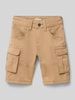 s.Oliver RED LABEL Slim Fit Cargoshorts aus Baumwoll-Mix Camel