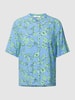 Jake*s Casual Bluzka z wiskozy z kwiatowym nadrukiem Bleu