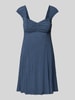 Only Tailliertes Minikleid mit Raffung Modell 'HELDA' Jeansblau