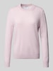 Jake*s Casual Gebreide pullover van kasjmier met ronde hals Rosé