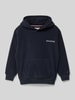 Tommy Hilfiger Teens Hoodie mit Logo-Stitching Modell 'POLAR' Marine