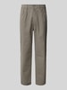 Lindbergh Tapered Fit Bundfaltenhose mit Gürtelschlaufen Oliv