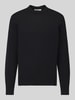 Selected sweter o kroju regular fit z czystej bawełny model 'TORINO' Czarny