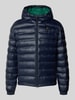 Blauer Usa Steppjacke mit Kapuze Modell 'CHARLES' Marine