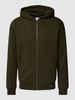 Jack & Jones Sweatjack met capuchon, model 'JESTAR' Donkergroen