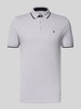 Jack & Jones Regular fit poloshirt met labelstitching, model 'PAULOS' Lichtgrijs gemêleerd