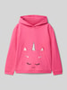 Blue Seven Loose Fit Hoodie mit Känguru-Tasche Pink