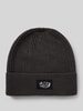 REVIEW Beanie mit Label-Detail Anthrazit Melange