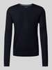 Christian Berg Men Gebreide pullover met V-hals Marineblauw