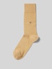 Burlington Socken mit Label-Applikation Beige