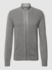 MCNEAL Strickjacke mit Stehkragen Mittelgrau meliert