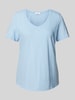 s.Oliver RED LABEL T-shirt met V-hals Lichtblauw