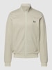 Fred Perry Sweatjacke mit Label-Stitching Mint