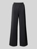 Christian Berg Woman Wide leg sweatpants met vaste persplooien Zwart