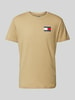 Tommy Jeans T-shirt met labelprint Beige