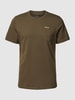 Barbour T-shirt z kieszenią na piersi model ‘Langdon’ Oliwkowy