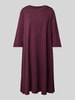 Soyaconcept Knielanges T-Shirt-Kleid mit Rundhalsausschnitt Bordeaux