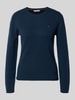 Tommy Hilfiger Slim fit gebreide pullover van zuivere wol Marineblauw