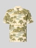 JACK & JONES Premium Regular Fit Poloshirt mit floralem Allover-Print Modell 'Hawaii' Beige