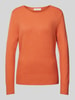 Christian Berg Woman Gebreide pullover met ribboorden, model 'Aliv' Terracotta gemêleerd