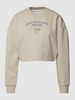 Calvin Klein Jeans Sweatshirt mit Label-Print Modell 'VARSITY' Beige