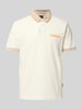 Napapijri Slim Fit Poloshirt mit Label-Print Weiss