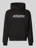 JACK & JONES Hoodie mit Label-Print Modell 'FREDERIKSBERG' Black