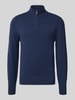 MCNEAL regular fit gebreide trui van zuivere wol Donkerblauw gemêleerd