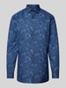 OLYMP Koszula biznesowa o kroju modern fit ze wzorem paisley model 'GLOBAL KENT' Granatowy