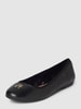 Tommy Hilfiger Ballerina's met labeldetail in metallic Zwart