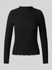 Only Slim Fit Langarmshirt mit Viskose-Anteil Modell 'LEMMA' Black