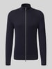 Christian Berg Men Gebreid jack met ritssluiting  Marineblauw