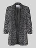 PIECES Shaped Fit Longblazer mit Schalkragen Modell 'BOSELLA' Dunkelgrau
