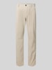 Marc O'Polo Tapered fit corduroy broek van puur katoen, model 'OSBY PLEATS' Beige