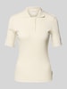 Marc O'Polo Slim Fit Poloshirt aus Baumwoll-Modal-Mix Ecru