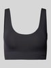 ORGANIC BASICS Bralette mit Label-Schriftzug Black